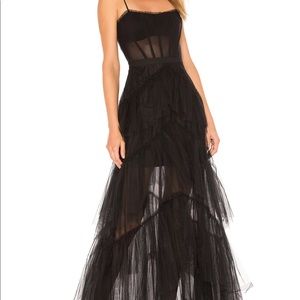 bcbgmaxazria tulle corset gown